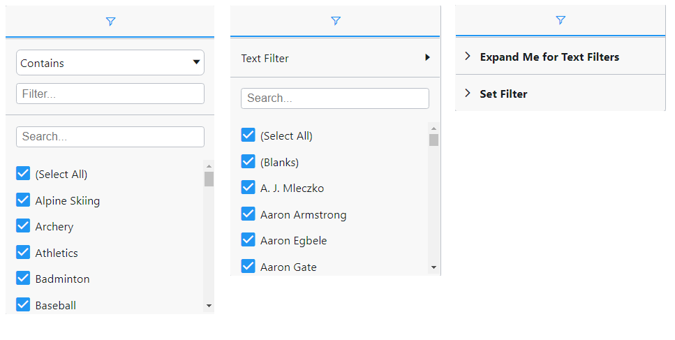 ag grid number filter