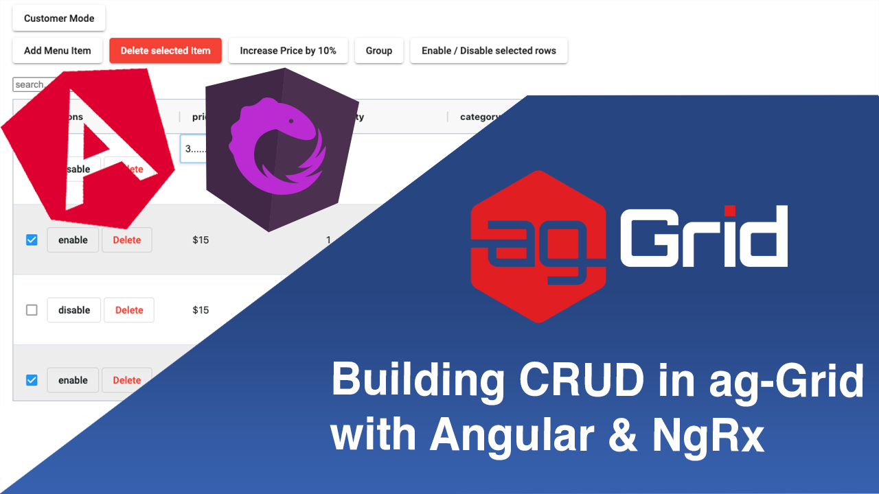 Building CRUD in ag-Grid with Angular & NgRx