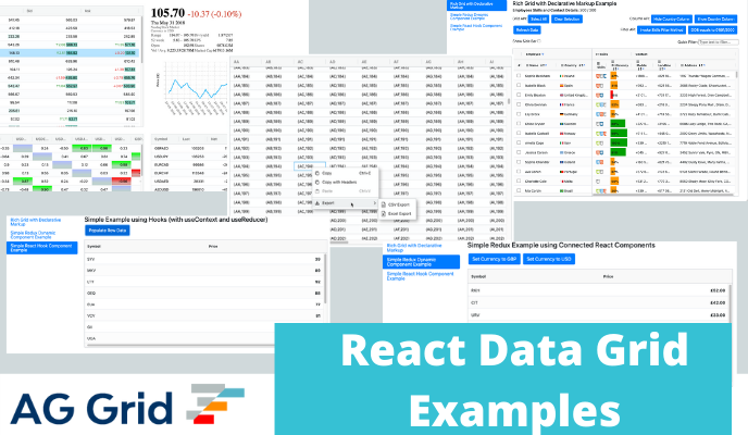 React Data Grid Example Projects