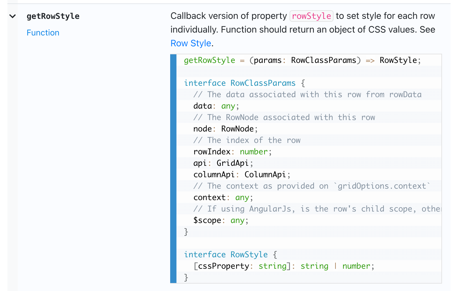 Example of typed callback