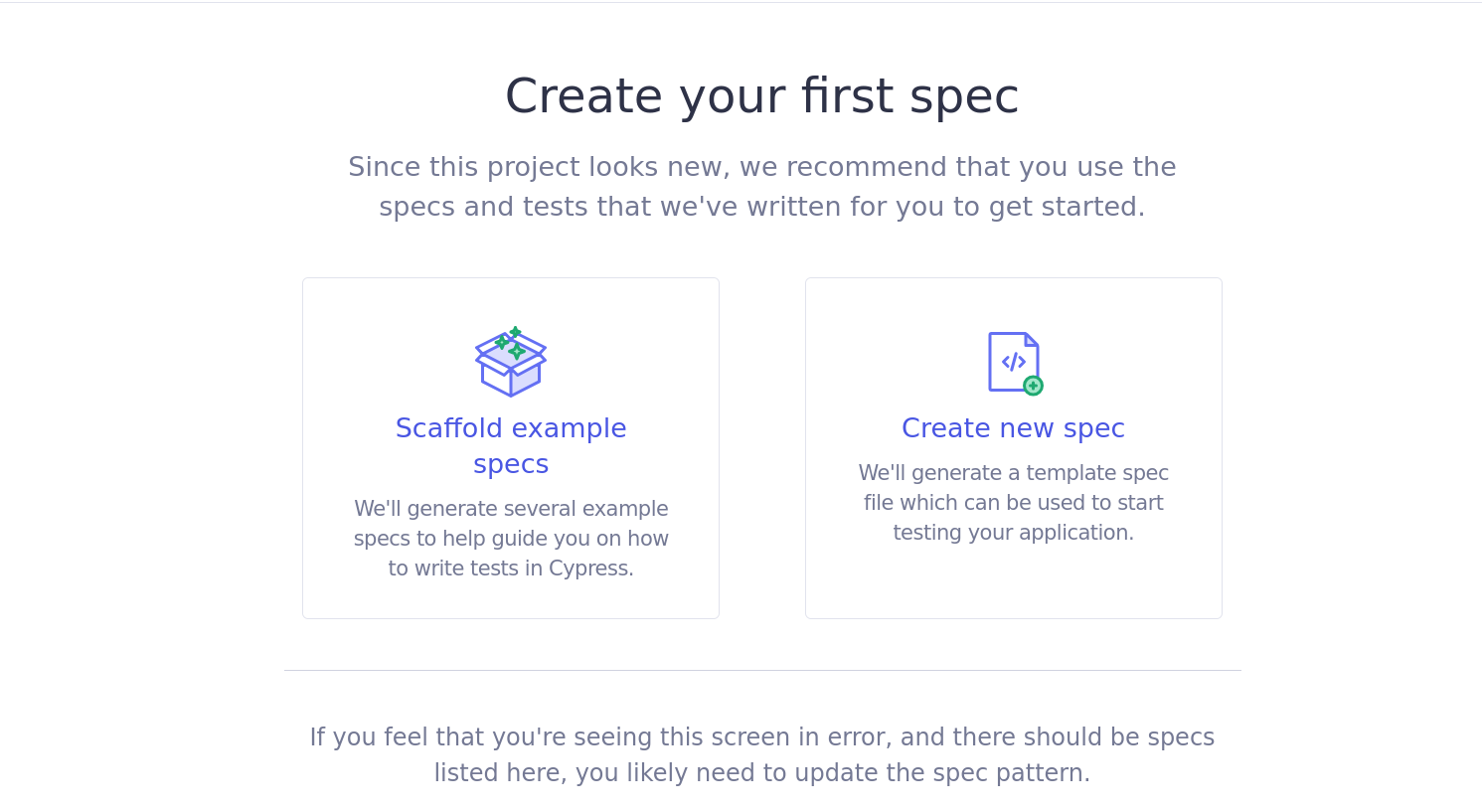 Create your first spec file