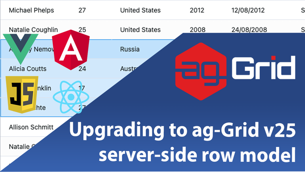 Upgrading to ag-Grid v25 server-side row model