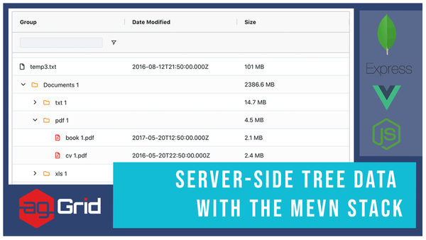 Implementing server-side Tree Data in ag-Grid with the MEVN Stack