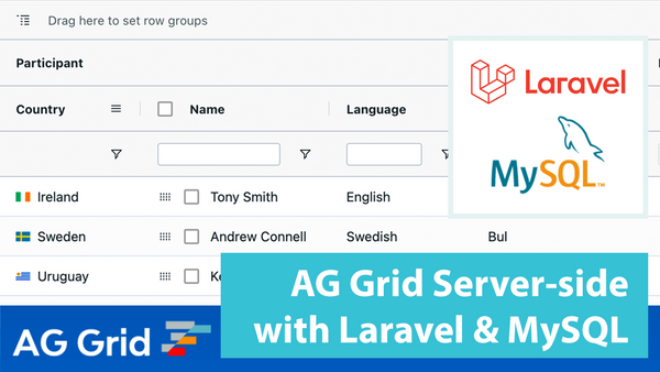 Using AG Grid Server-Side row model with Angular, Laravel & MySQL