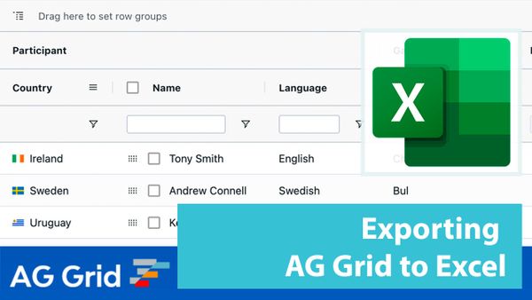 Exporting AG Grid to Excel