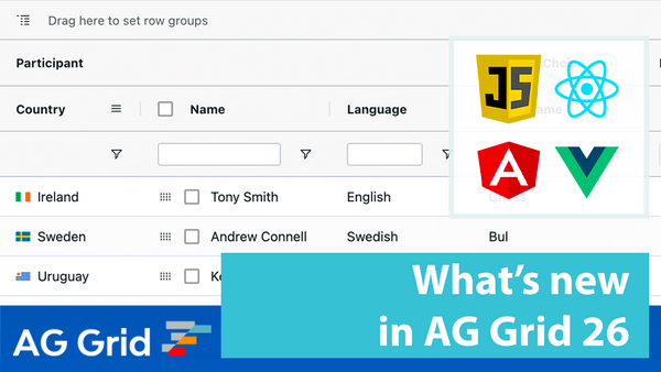 What's new in AG Grid 26