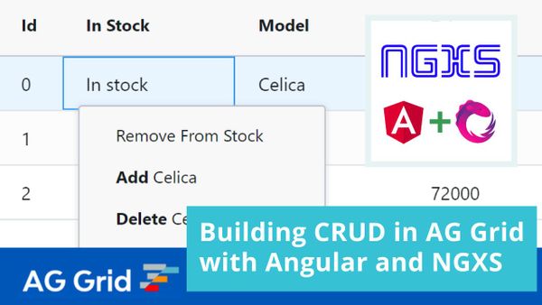 Building CRUD in AG Grid with Angular and NGXS