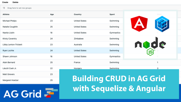 Building CRUD operations in AG Grid with Sequelize & Angular