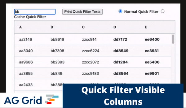 Quick Filter on only Visible Columns