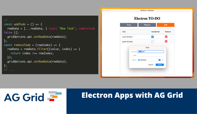 Using AG Grid in Electron Applications