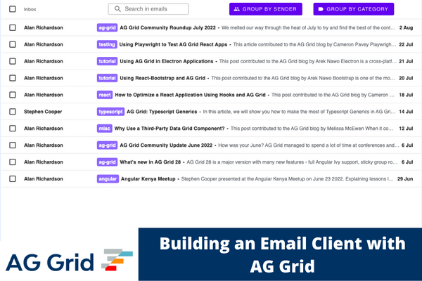 Building an Email Client with AG Grid