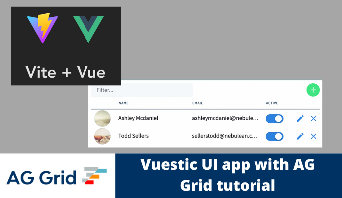 Vuestic UI app with AG Grid Tutorial