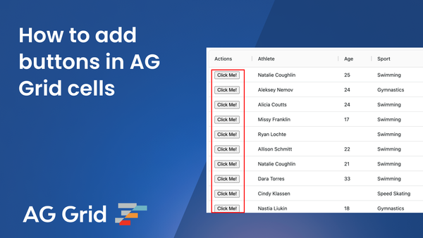 How to add buttons in AG Grid cells