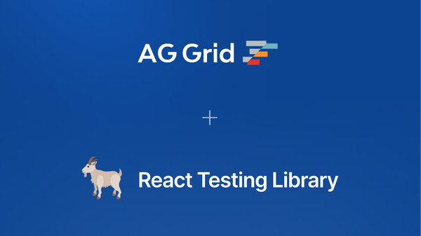 Unit testing AG Grid React Tables with React Testing Library and Vitest